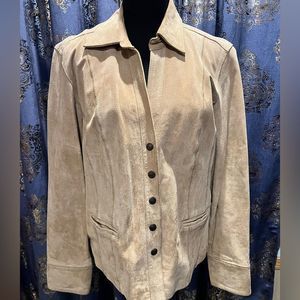 CHIC LIVE A LITTLE LEATHER JACKET SIZE L!